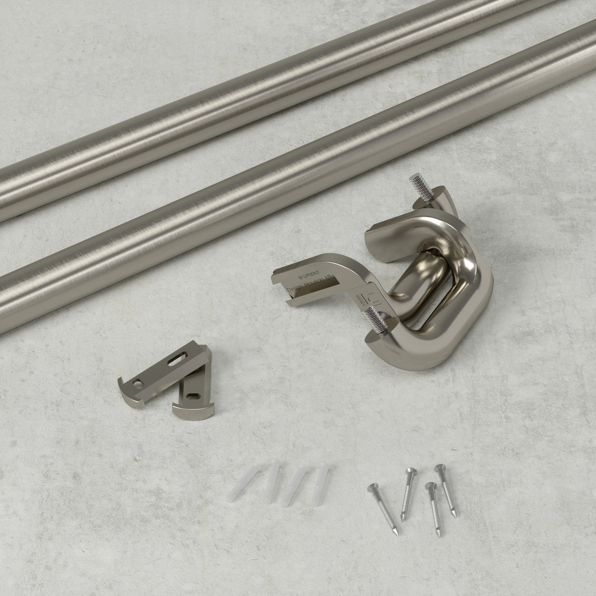 Single Curtain Rods
| color: Matte-Nickel | size: 48-88" (122-224 cm) | diameter: 3/4" (1.9 cm)