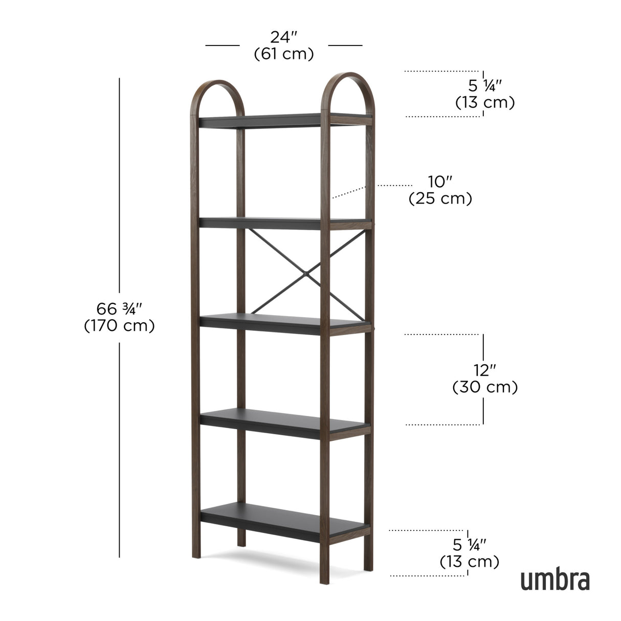 Shelves & Magazine Racks | color: Black-Walnut