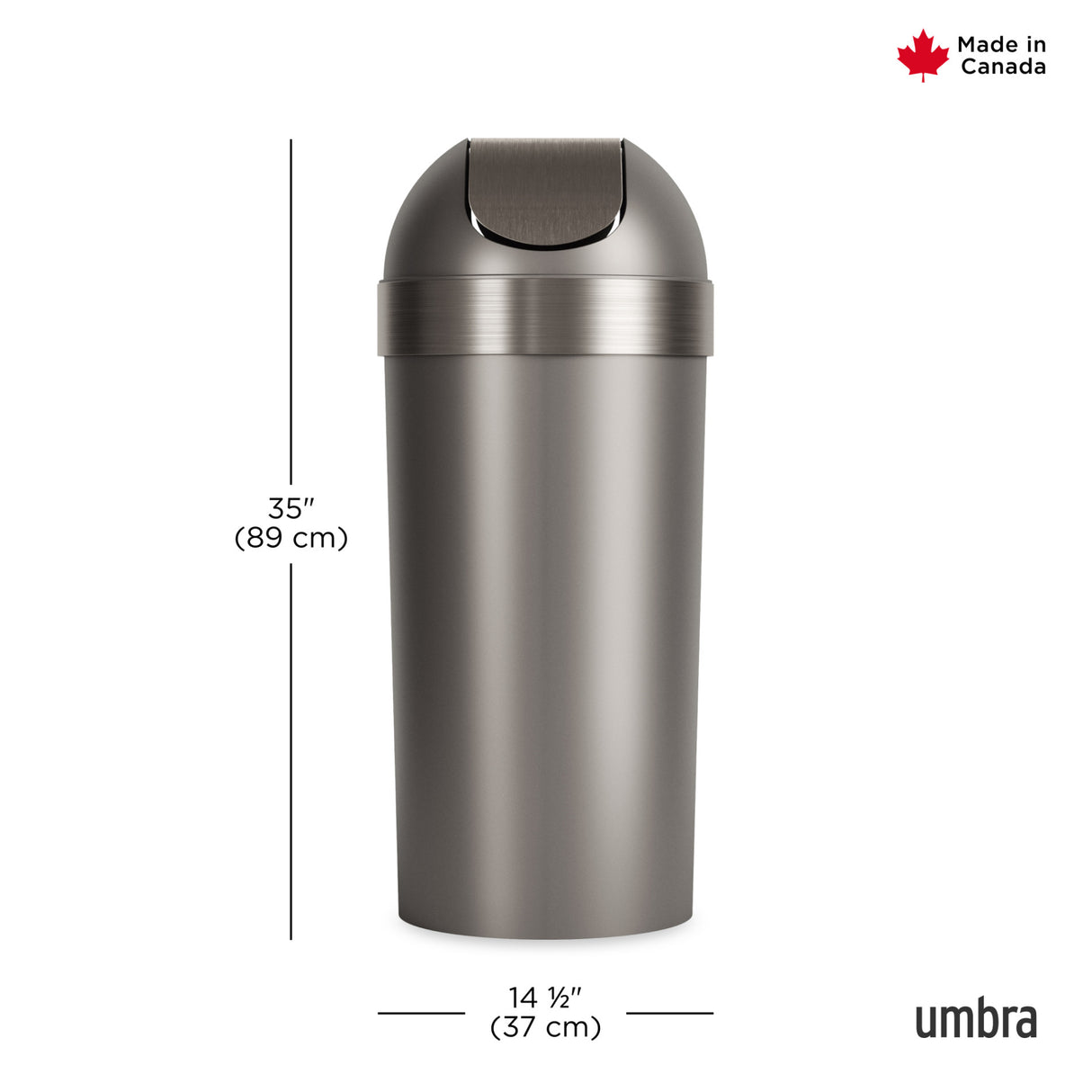 Kitchen Trash Cans | color: Pewter