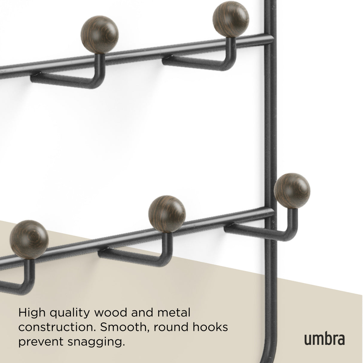 Over The Door Hooks | color: Black-Walnut
