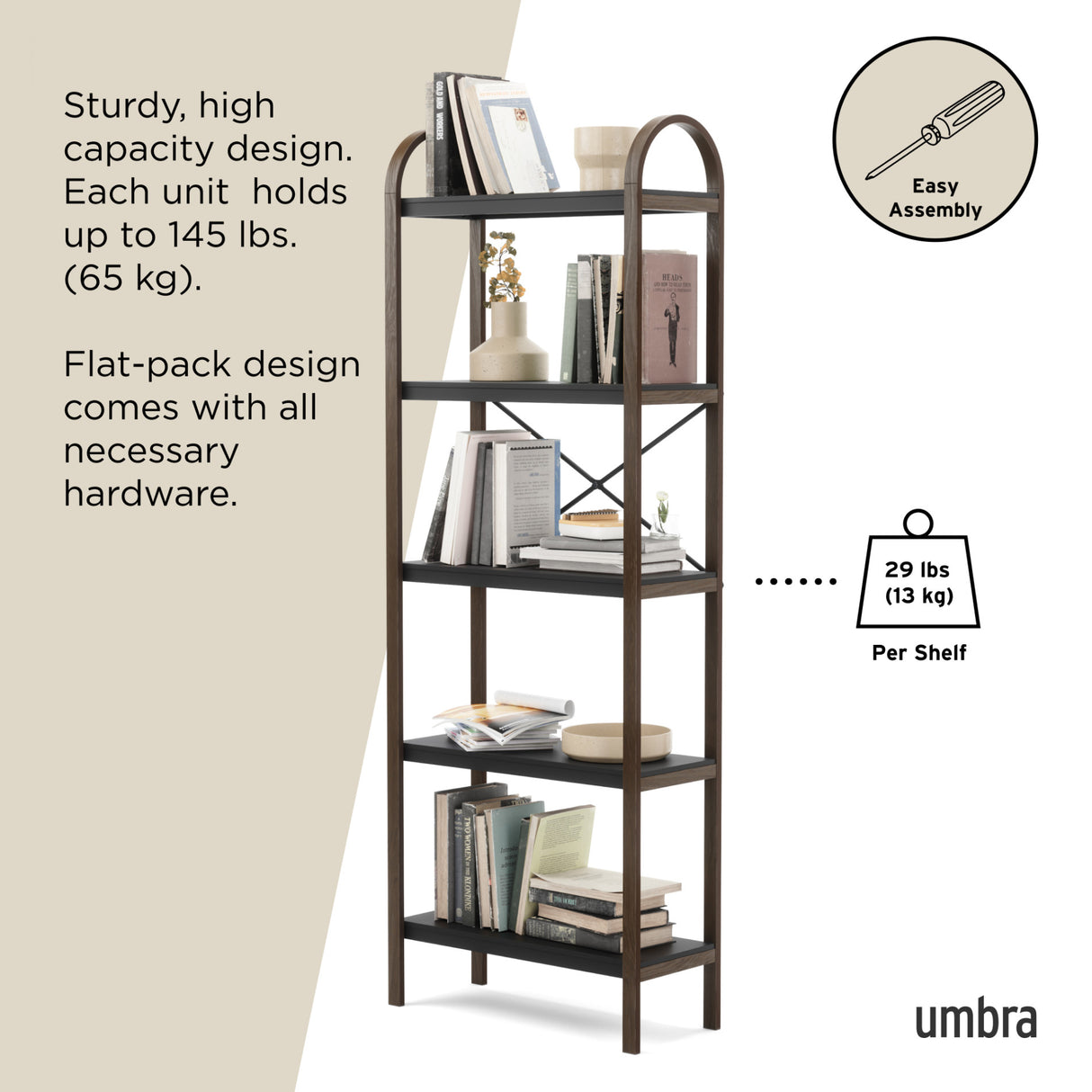 Shelves & Magazine Racks | color: Black-Walnut