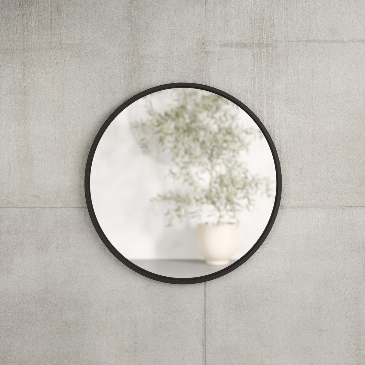 Wall Mirrors | color: Black | size: 24" (61 cm)