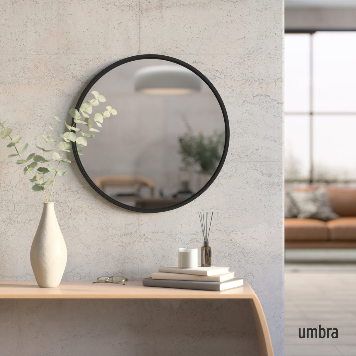 Wall Mirrors | color: Black | size: 24" (61 cm) | Hover