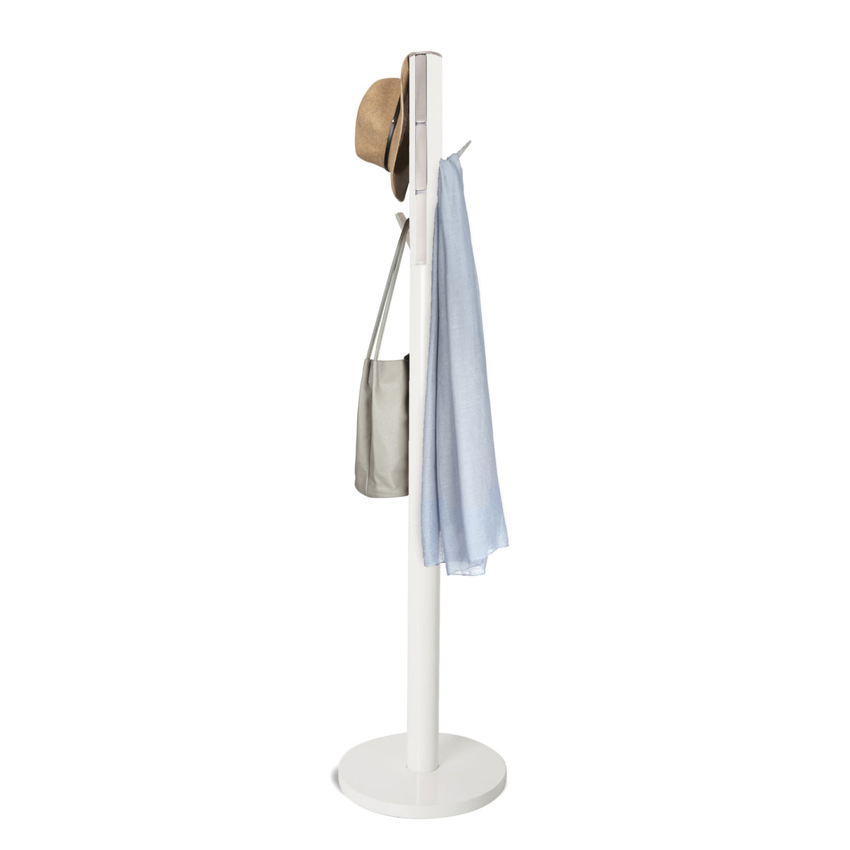 Coat Racks & Valets | color: White-Nickel