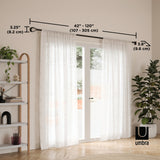 Single Curtain Rods | color: Matte-Black | size: 42-120" (107-305 cm) | diameter: 1" (2.5 cm)