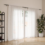 Single Curtain Rods | color: Matte-Black | size: 64-128" (162-325 cm) | diameter: 1" (2.5 cm)