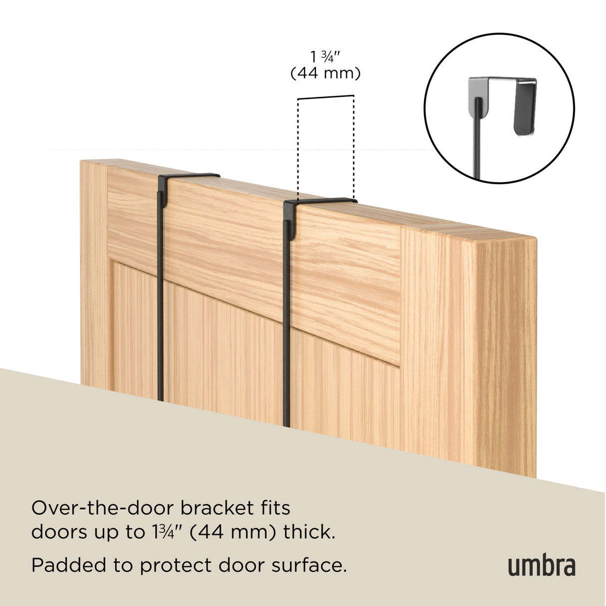 Over The Door Hooks | color: Black-Walnut