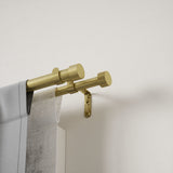 Double Curtain Rods | color: Brass | size: 66-120" (168-305 cm) | diameter: 1" (2.5 cm) | Hover