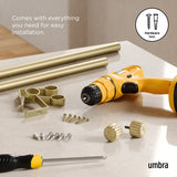 Single Curtain Rods | color: Gold | size: 66-120" (168-305 cm) | diameter: 1" (2.5 cm)