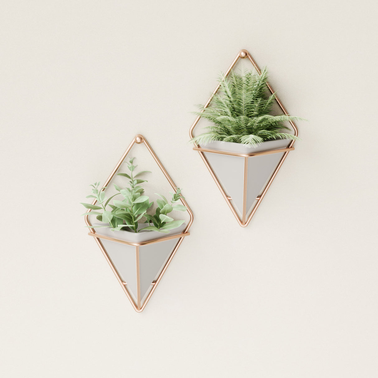 Wall Planters | color: Concrete-Copper