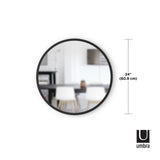 Wall Mirrors | color: Black | size: 24" (61 cm)