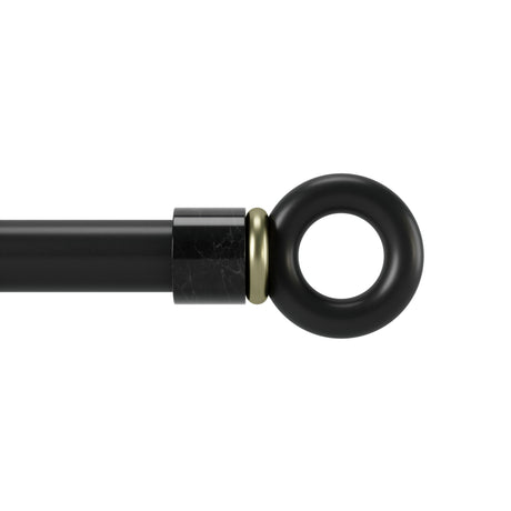 Single Curtain Rods | color: Matte-Black | size: 36-72" (91-183 cm) | diameter: 1" (2.5 cm)