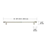 Single Curtain Rods
 | color: Matte-Nickel | size: 48-88" (122-224 cm) | diameter: 3/4" (1.9 cm)