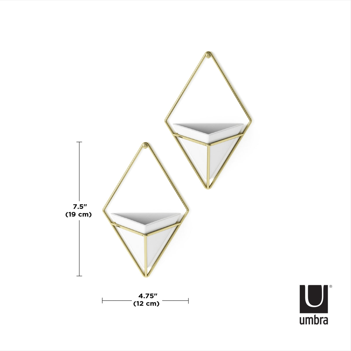 Wall Planters | color: White-Brass