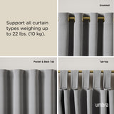 Single Curtain Rods | color: Gold | size: 42-120" (107-305 cm) | diameter: 1" (2.5 cm)