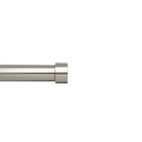 Single Curtain Rods | color: Nickel-Steel | size: 72-144" (183-366 cm) | diameter: 1 1/4" (3.2 cm)