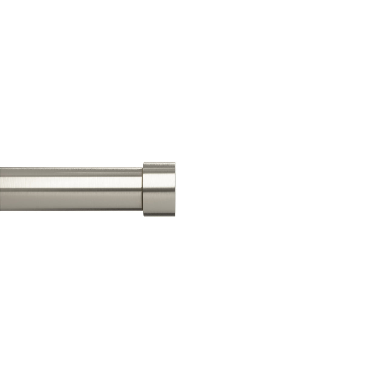 Single Curtain Rods | color: Nickel-Steel | size: 120-180" (305-457 cm) | diameter: 1" (2.5 cm)