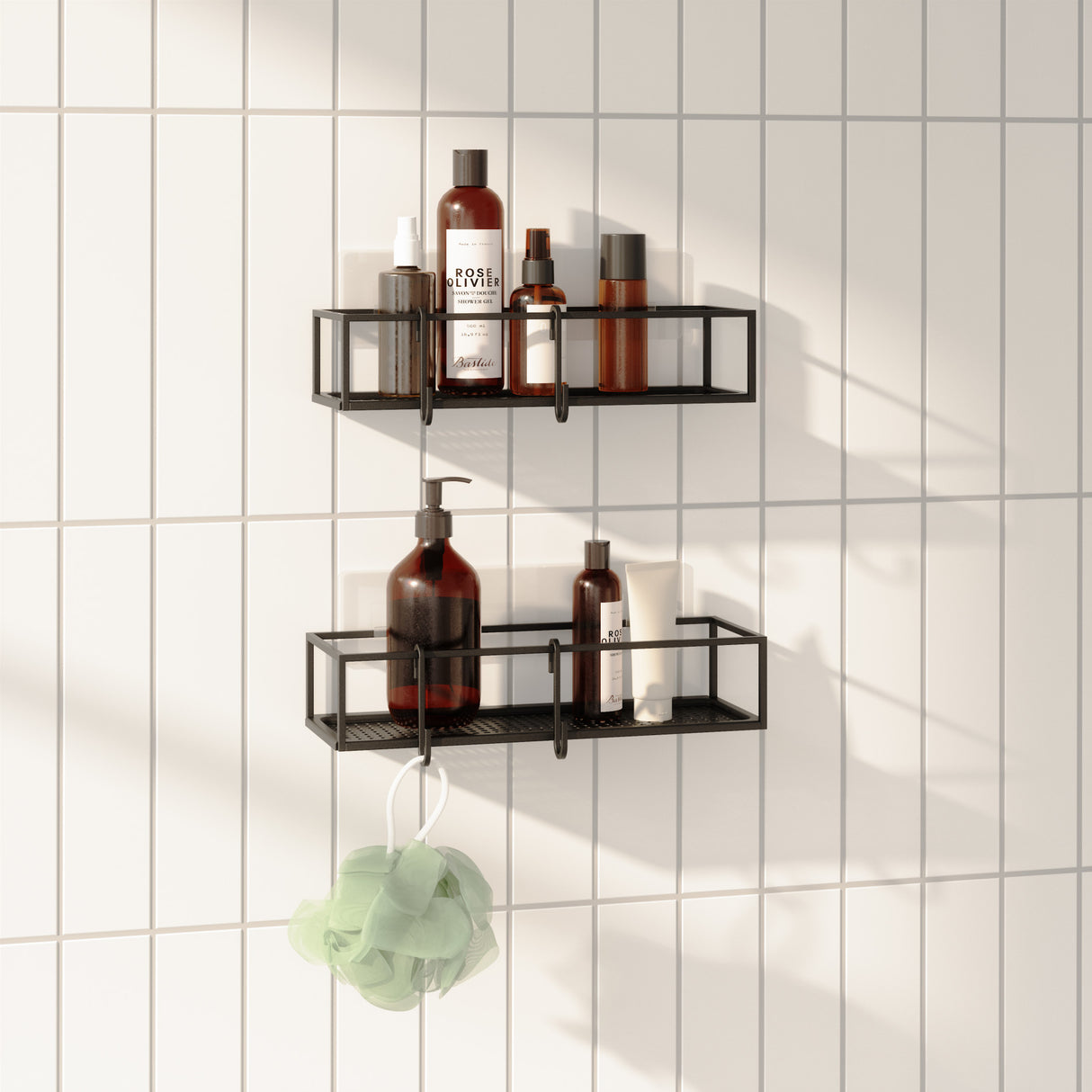 Shower Storage | color: Black | size: Set of Two | Hover