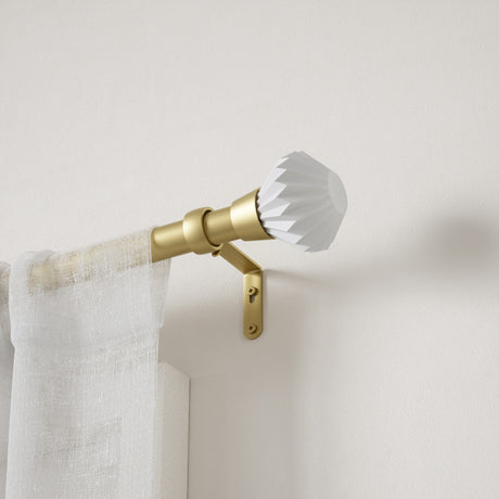 Single Curtain Rods | color: Eco-Friendly Gold | size: 42-120" (107-305 cm) | diameter: 1" (2.5 cm) | Hover