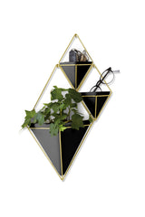 Wall Planters | color: Black-Brass