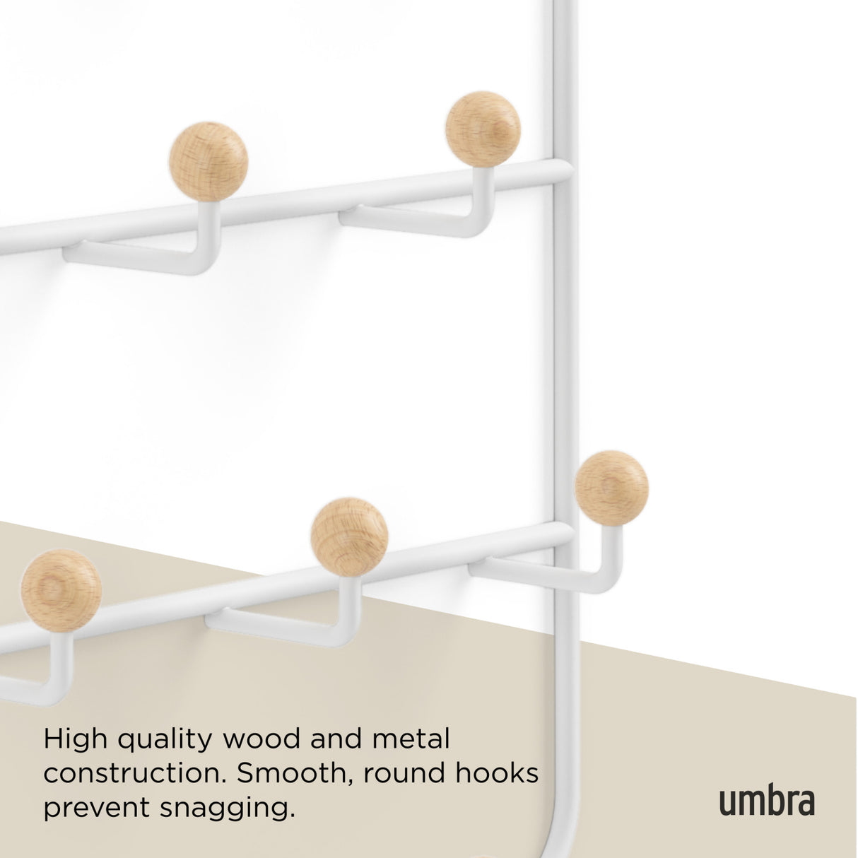 Over The Door Hooks | color: White-Natural