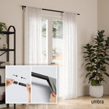 Single Curtain Rods | color: Matte-Black | size: 32-64" (81-162 cm) | diameter: 1" (2.5 cm)