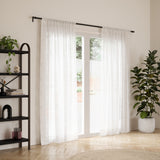 Single Curtain Rods | color: Brushed-Black | size: 66-120" (168-305 cm) | diameter: 1" (2.5 cm)