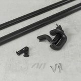 Single Curtain Rods | color: Matte-Black | size: 66-144" (167-365 cm) | diameter: 3/4" (1.9 cm)