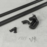 Single Curtain Rods | color: Matte-Black | size: 30-84" (76-213 cm) | diameter: 3/4" (1.9 cm)