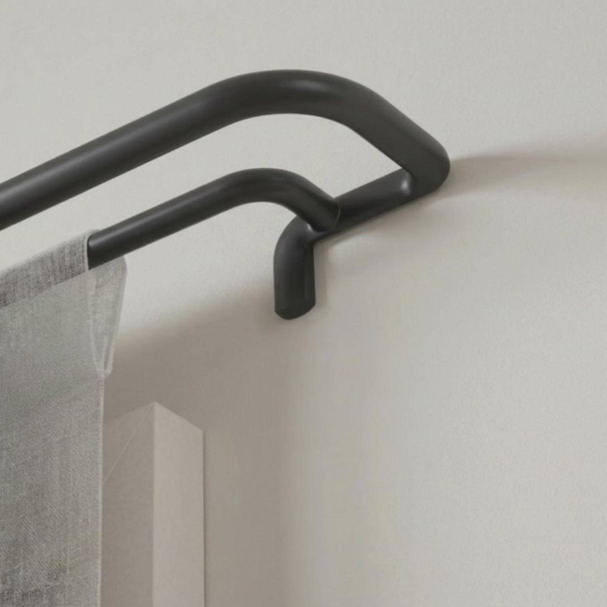Double Curtain Rods | color: Matte-Nickel | size: 66-144" (168-365 cm) | diameter: 3/4" (1.9 cm)