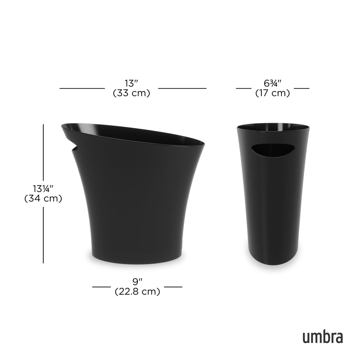 Bathroom Trash Cans | color: Black