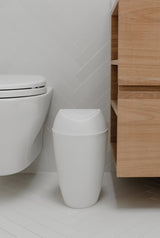 Bathroom Trash Cans | color: Metallic-White