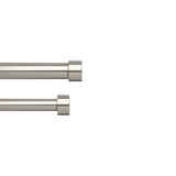 Double Curtain Rods | color: Nickel | size: 120-180" (305-457 cm) | diameter: 1" (2.5 cm)