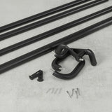 Double Curtain Rods | color: Matte-Black | size: 66-144" (168-365 cm) | diameter: 3/4" (1.9 cm)