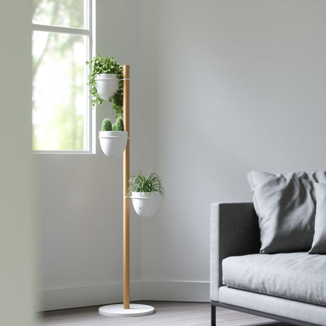 Floor Planters | color: White-Natural | Hover