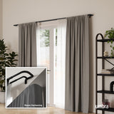 Double Curtain Rods | color: Matte-Black | size: 66-144" (168-365 cm) | diameter: 3/4" (1.9 cm)