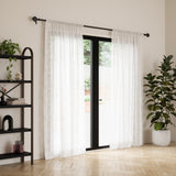 Single Curtain Rods | color: Eco-Friendly Matte-Black | size: 42-120" (107-305 cm) | diameter: 1" (2.5 cm)