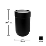 Bathroom Trash Cans | color: Black