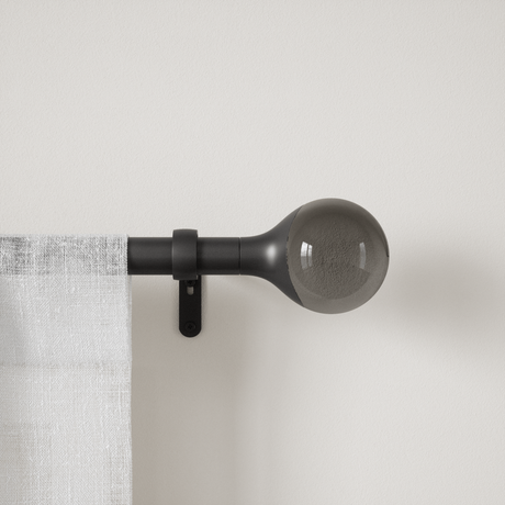 Single Curtain Rods | color: Eco-Friendly Matte-Black | size: 72-144" (183-365 cm) | diameter: 1" (2.5 cm) | Hover