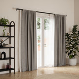 Double Curtain Rods | color: Brushed-Black | size: 36-66" (91-168 cm) | diameter: 1" (2.5 cm)