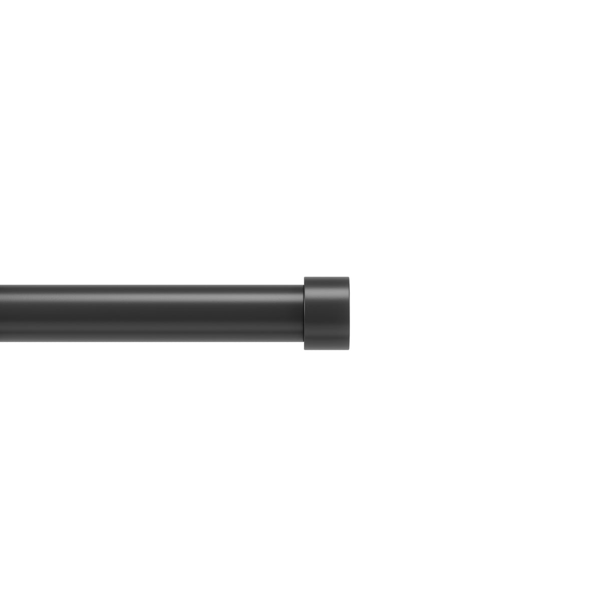 Single Curtain Rods | color: Brushed-Black | size: 120-180" (305-457 cm) | diameter: 1" (2.5 cm)