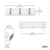 Wall Hooks | color: White-Nickel