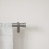 Single Curtain Rods | color: Nickel-Steel | size: 36-72" (91-183 cm) | diameter: 1 1/4" (3.2 cm)