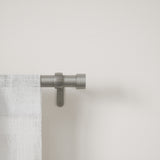 Single Curtain Rods | color: Nickel-Steel | size: 72-144" (183-366 cm) | diameter: 1 1/4" (3.2 cm) | Hover