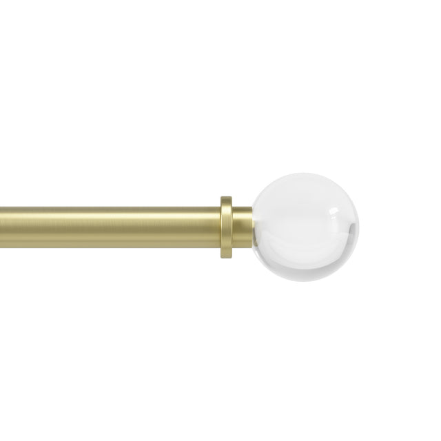 Single Curtain Rods | color: Brass | size: 36-72" (91-183 cm) | diameter: 1" (2.5 cm)