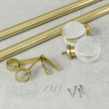 Single Curtain Rods | color: Brass | size: 72-144" (183-366 cm) | diameter: 1" (2.5 cm) | Hover