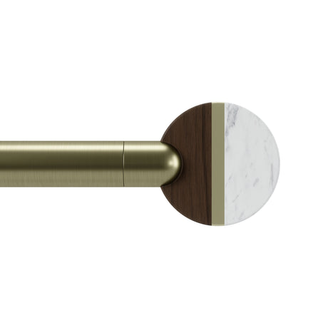 Single Curtain Rods | color: Brushed-Brass | size: 36-72" (91-183 cm) | diameter: 1" (2.5 cm)