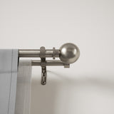 Double Curtain Rods | color: Eco-Friendly Nickel | size: 36-72" (91-183 cm) | diameter: 1 & 3/4" (4.44 cm)