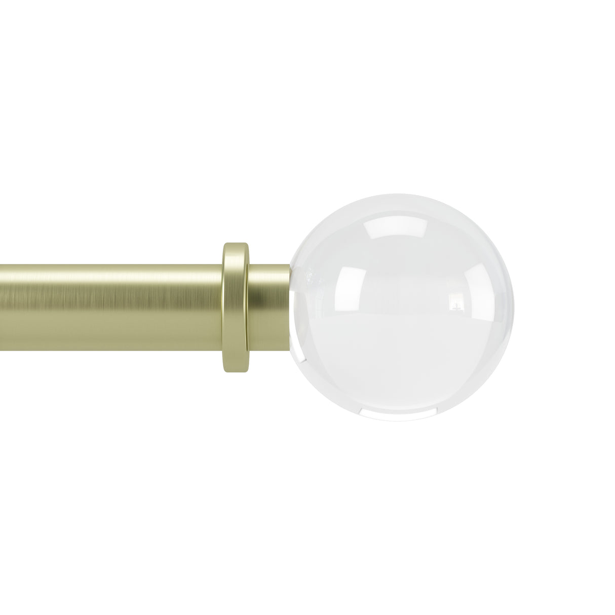 Single Curtain Rods | color: Brass | size: 72-144" (183-366 cm) | diameter: 1" (2.5 cm)