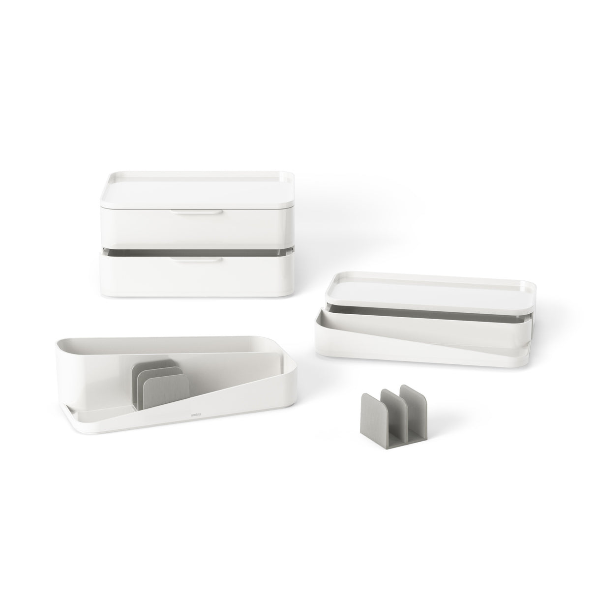 Cosmetic Organizers | color: White-Grey